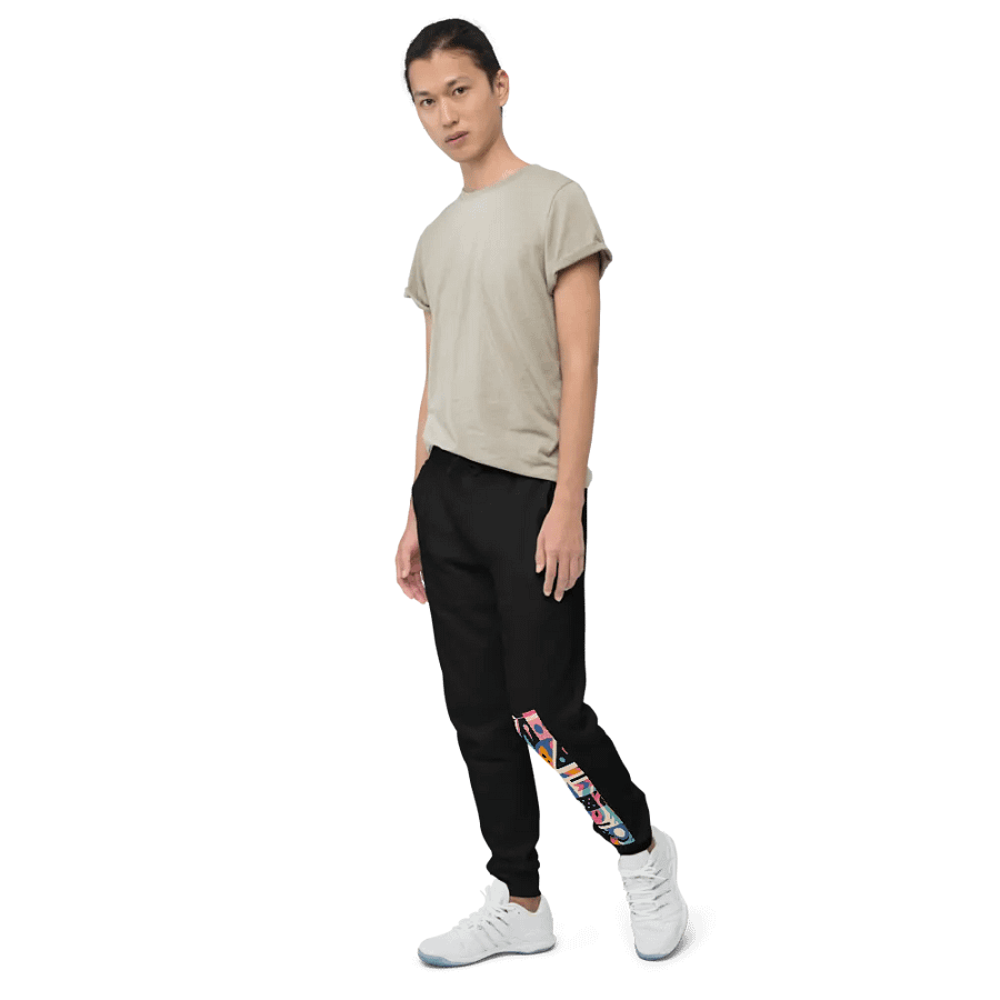 Funky Fusion: Cutout Collage: Unisex Fleece Joggers product image (17)