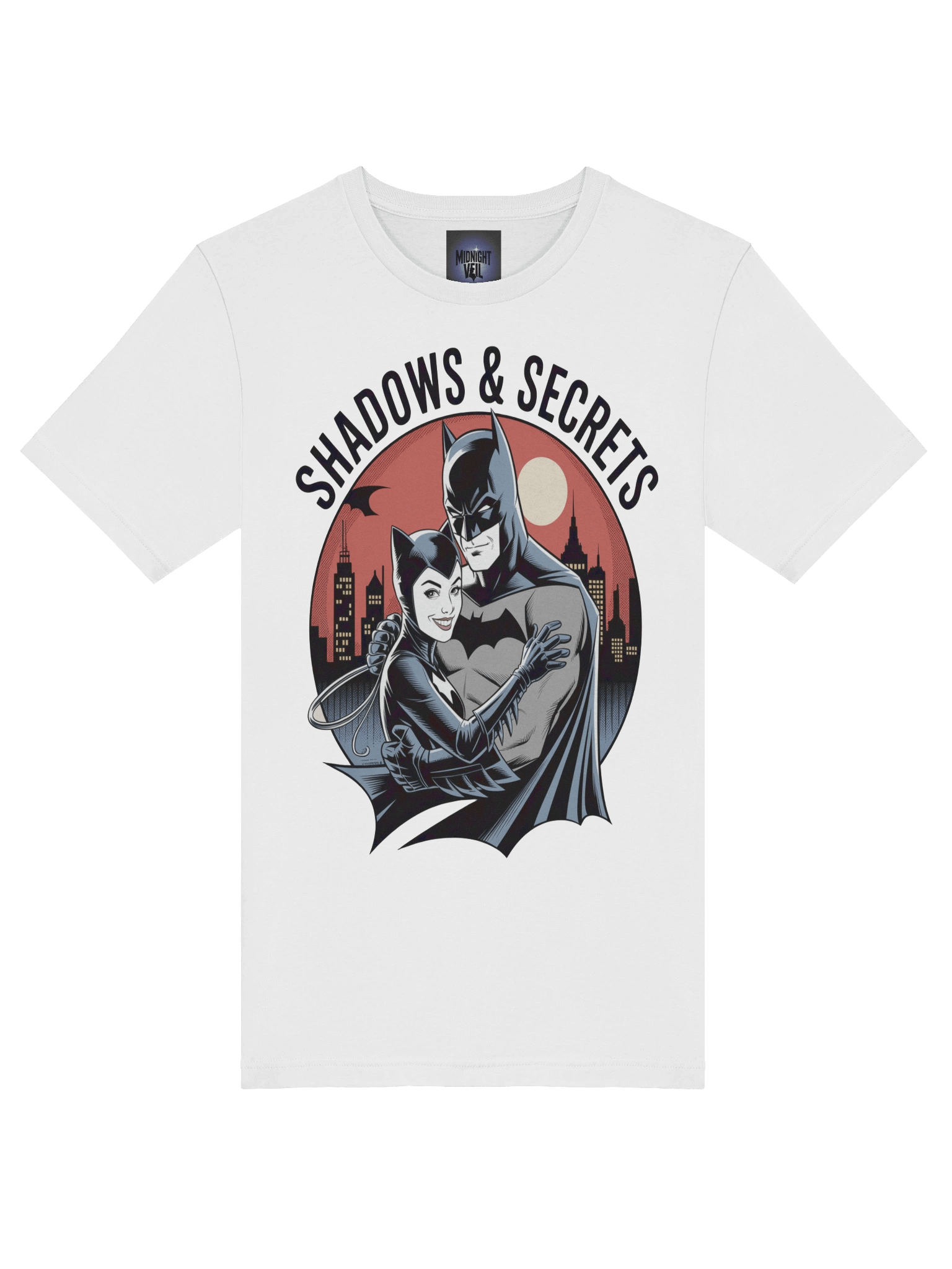 Shadows & Secrets: Batman & Catwoman Midnight Embrace T-Shirt product image (7)