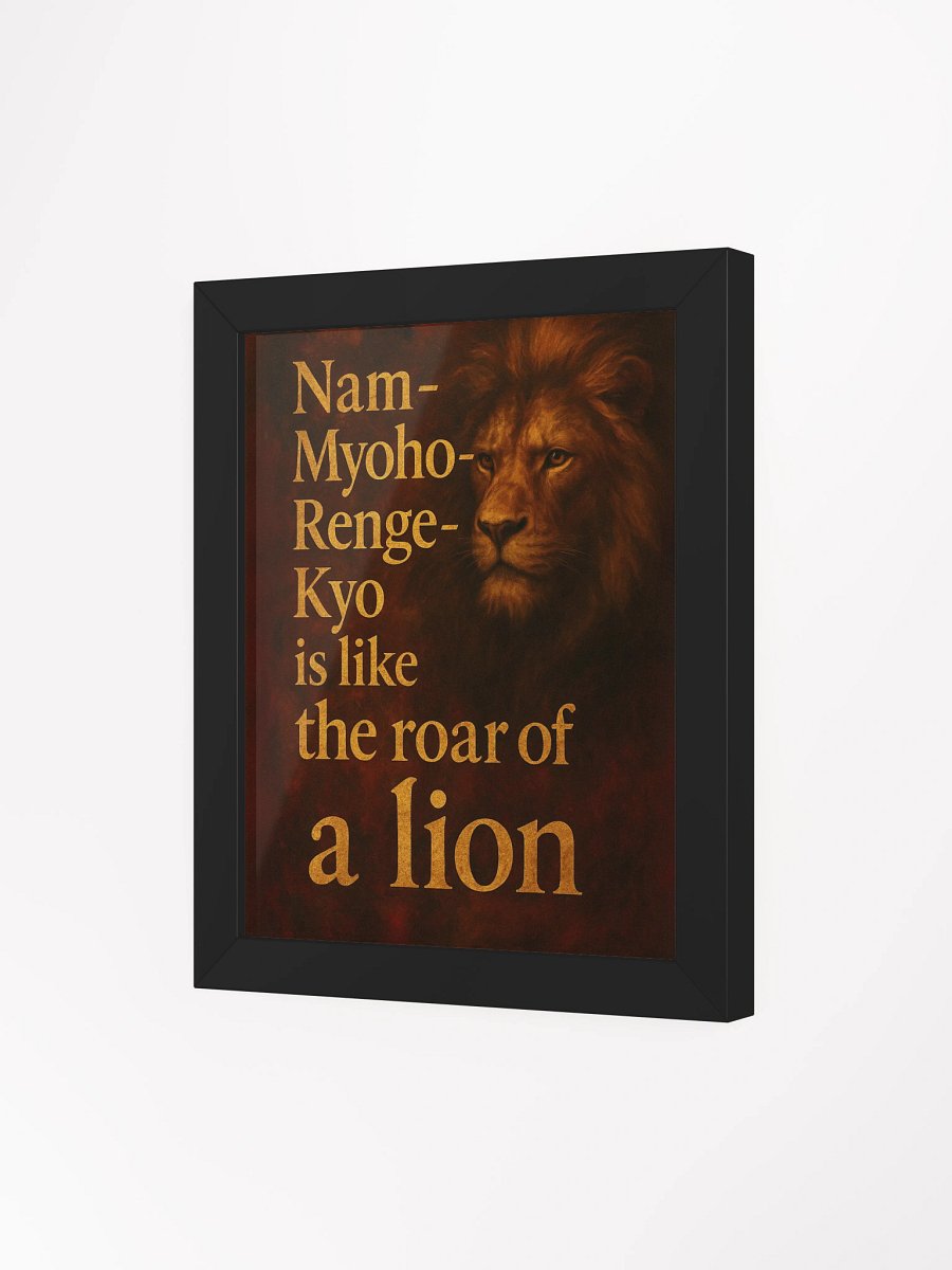 Nam-Myoho-Renge-Kyo Lion Roar Framed Poster – Bold Nichiren Buddhism Wall Art product image (51)