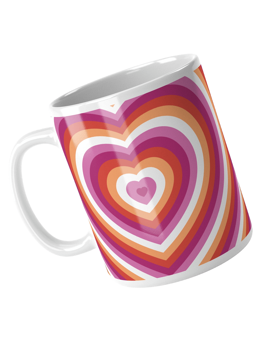 Lesbian Pride Hearts Mug (Right-handed) product image (4)