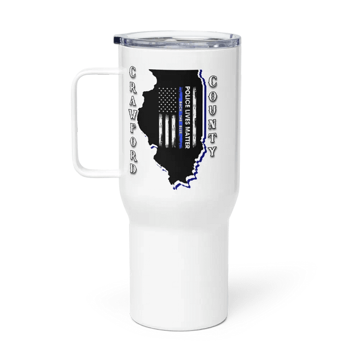 Back the Blue Crawford County, Illinois - Travel Mug w/ Handle product image (1)