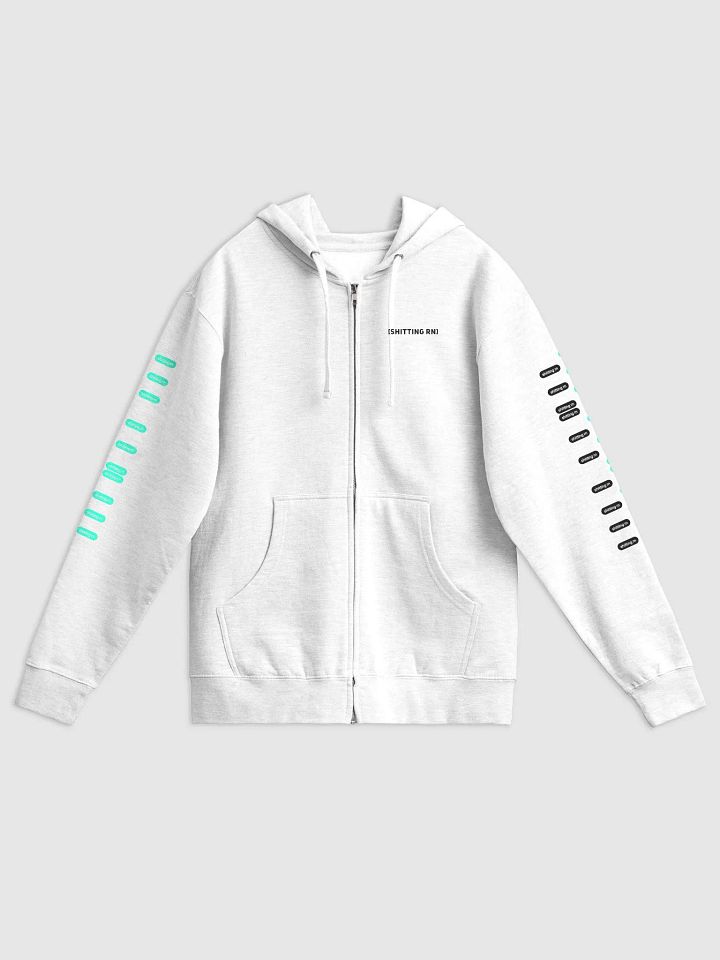 SHITTING RN ZIP-UP HOODIE [WHITE] product image (2)