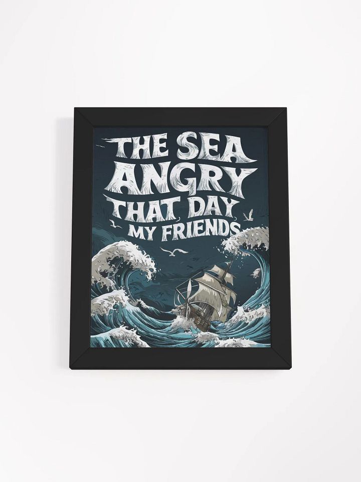 Dramatic Ocean Storm Matte Poster: A Ship’s Battle Against Angry Waves product image (8)