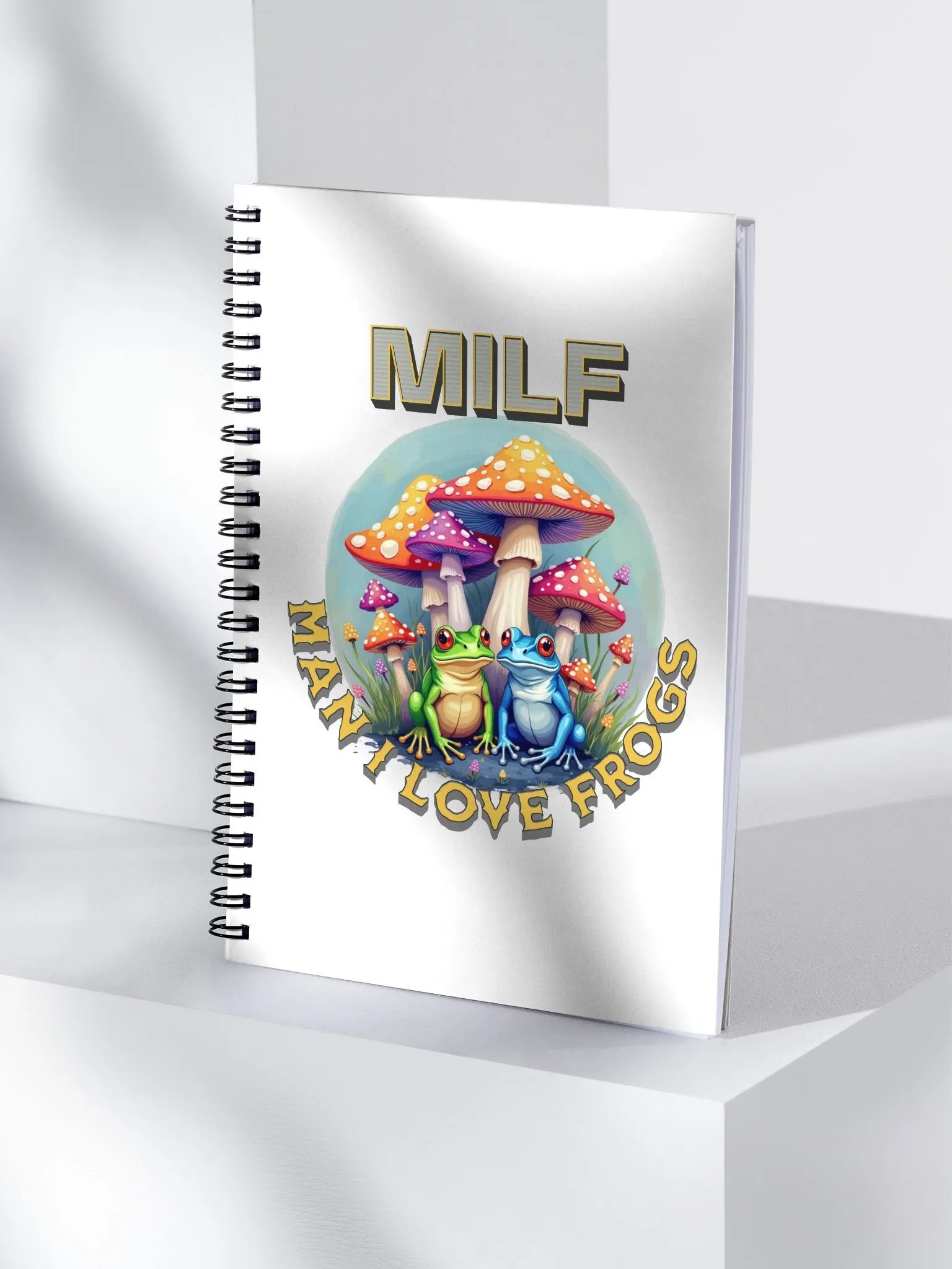 MILF Man I Love Frogs Whimsical Spiral Notebook product image (3)