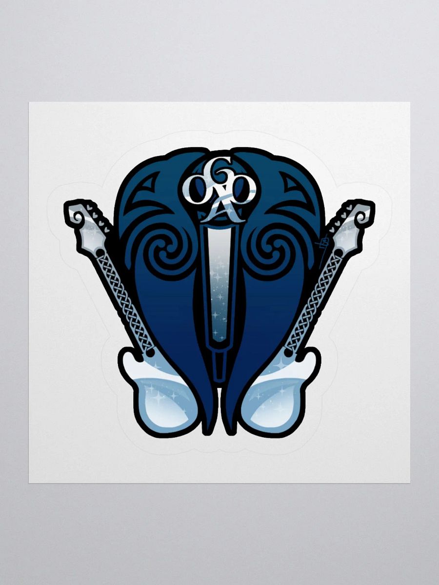 | Vinyl Sticker | Old Gods Crest | Midnight - Blue&Silver | product image (1)