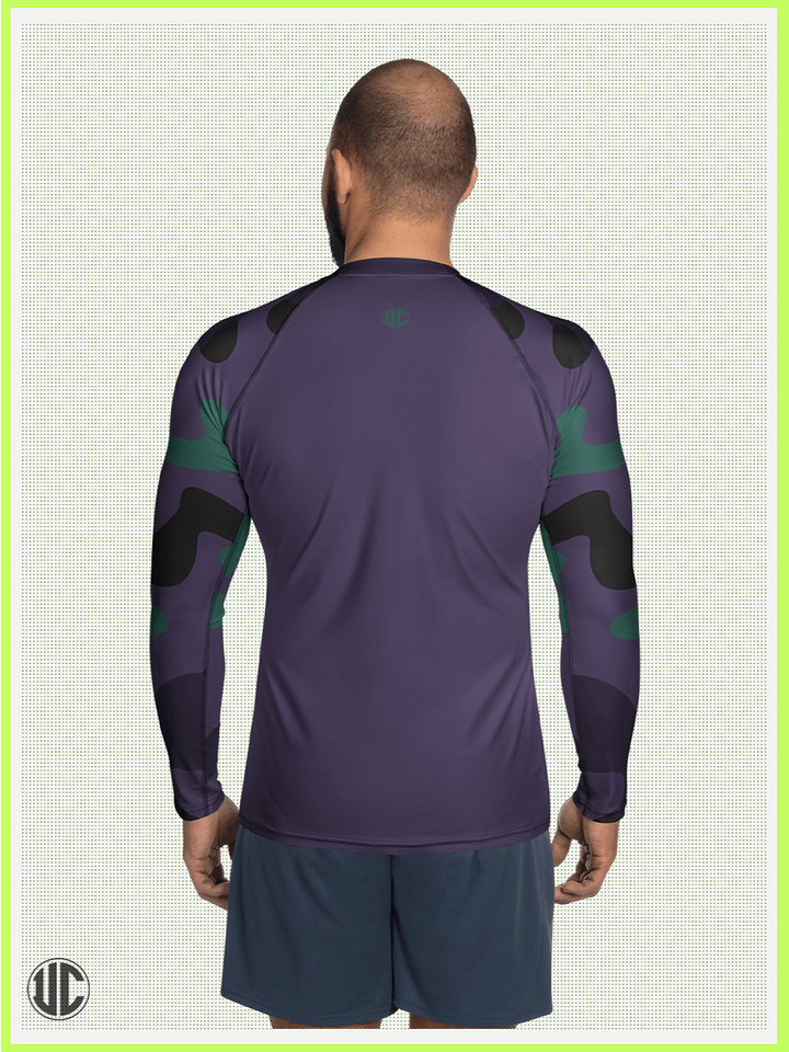 Midnight Purple Camo – Men’s Rash Guard product image (2)