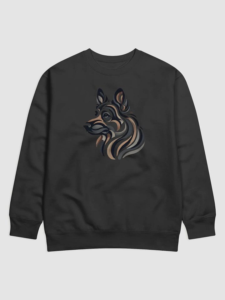 Sleek German Shepherd Abstract Art Premium Sweatshirt product image (1)