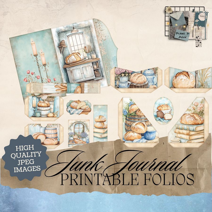 For The Love of Bread - Printable Folio Kit V3 product image (1)