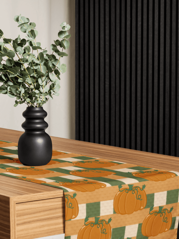 Pumpkin Plaid Pattern Table Runner product image (1)