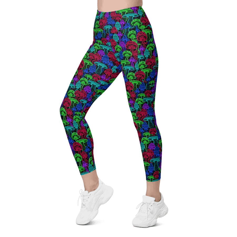 Neon Mushrooms (Variation 1) Pocket Leggings product image (8)