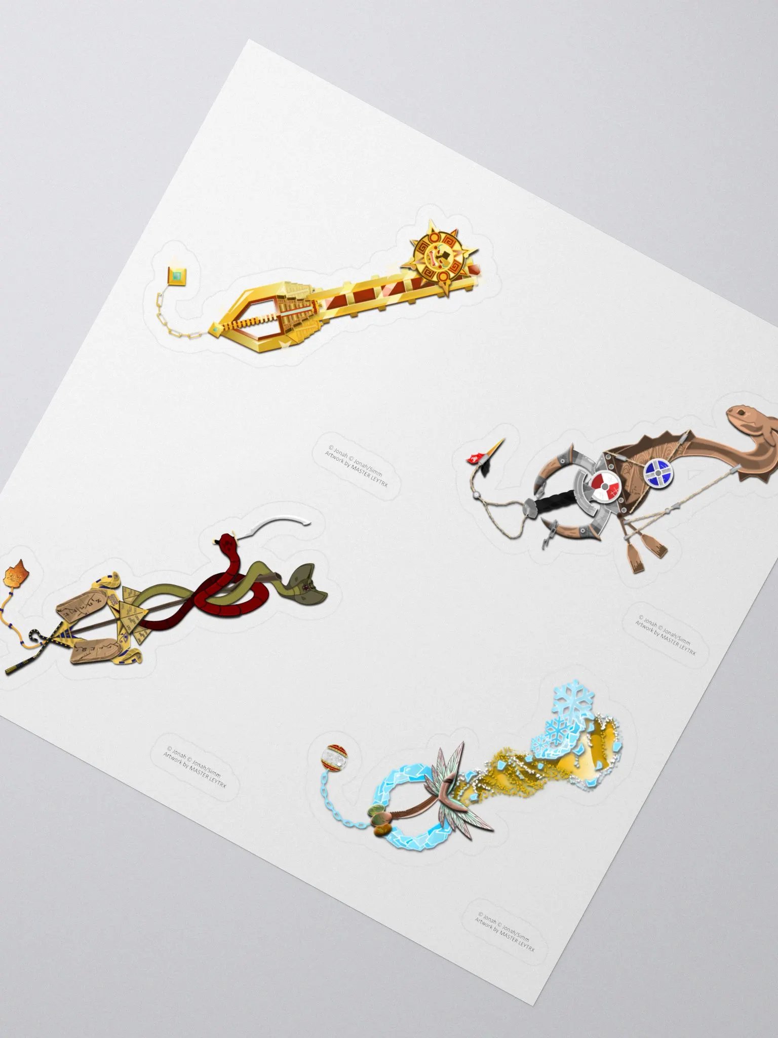 Custom Keyblade Sticker Sheet 3 - Dreamworks Movie Keyblades product image (2)