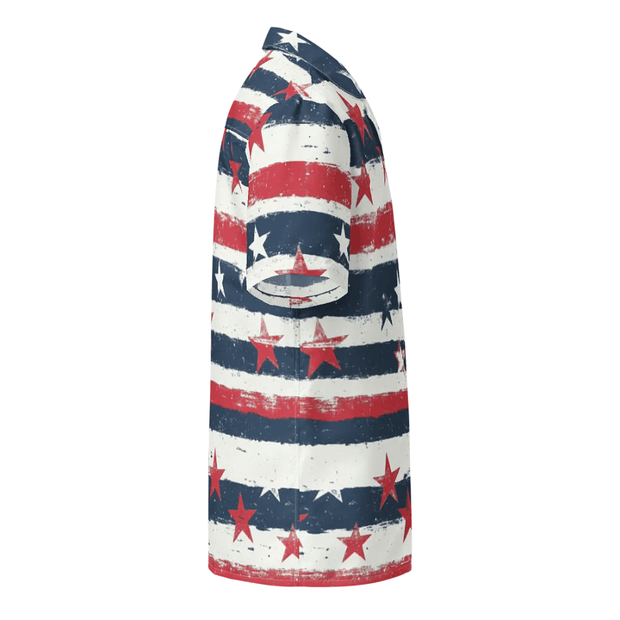 Geaux 31 - Vintage Stars & Stripes Pattern Hawaiian Style Shirt product image (10)