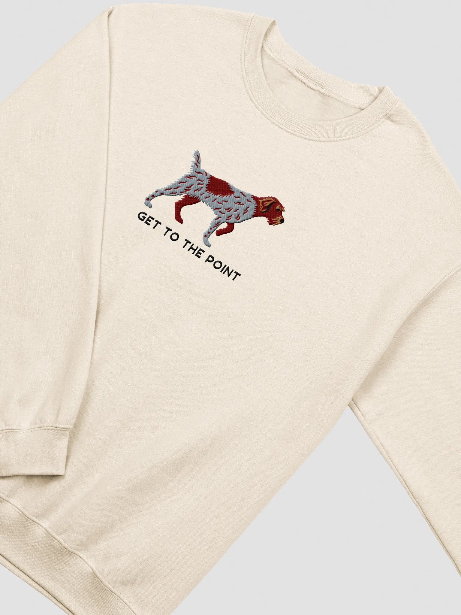 Get to the Point Sweatshirt (Embroidered) of a Wirehaired Pointing Griffon product image (6)