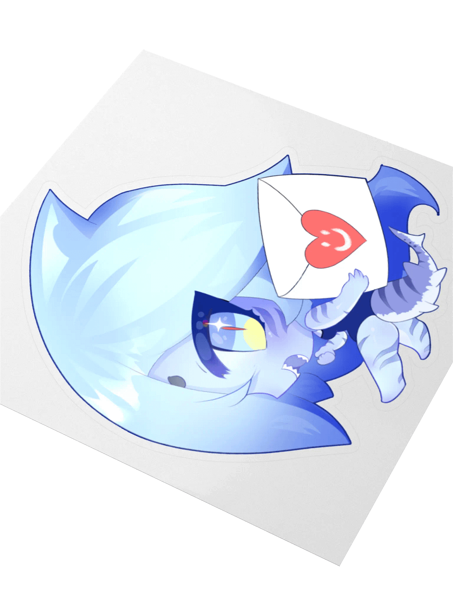 Heart Letter Sharky Sticker product image (7)