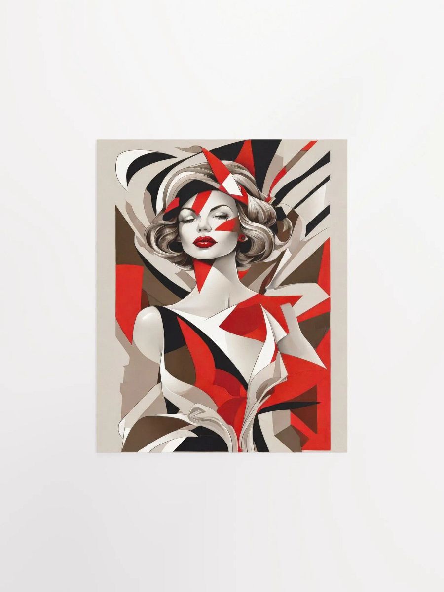 Red Woman - Poster - Small and Standard Sizes - 8x10-11x14-12x16-16x20 Inches product image (1)
