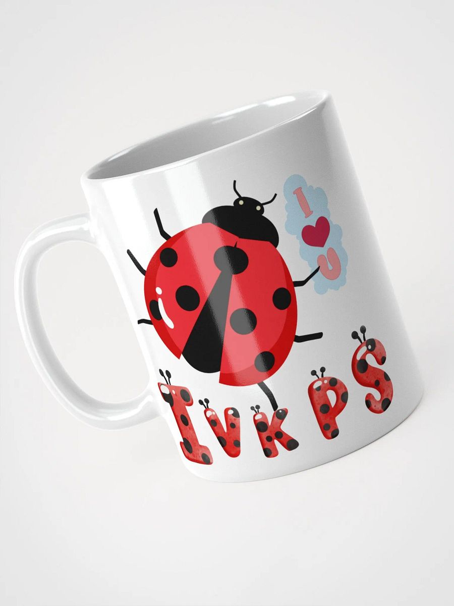 White Glossy Mug Ladybug product image (3)