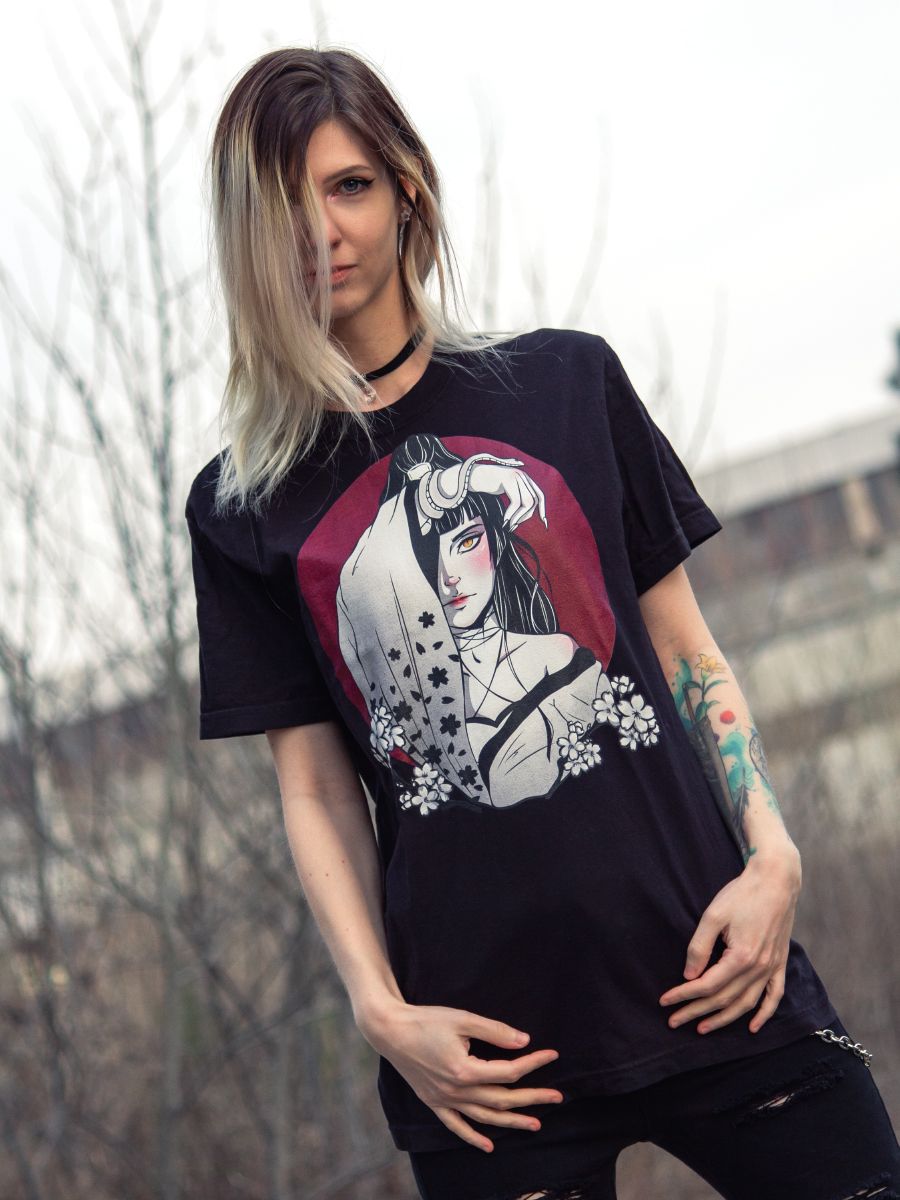 Shadow Bloom T-Shirt (Black) product image (3)