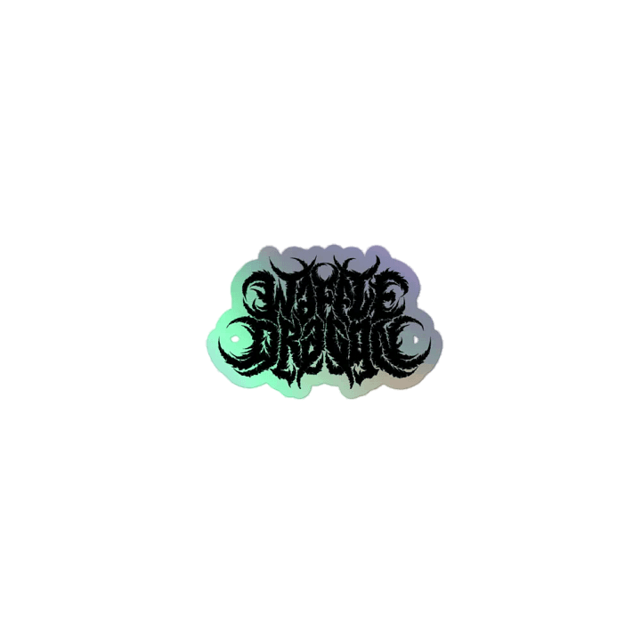 Waffle Metal Logo Holo Sticker product image (1)