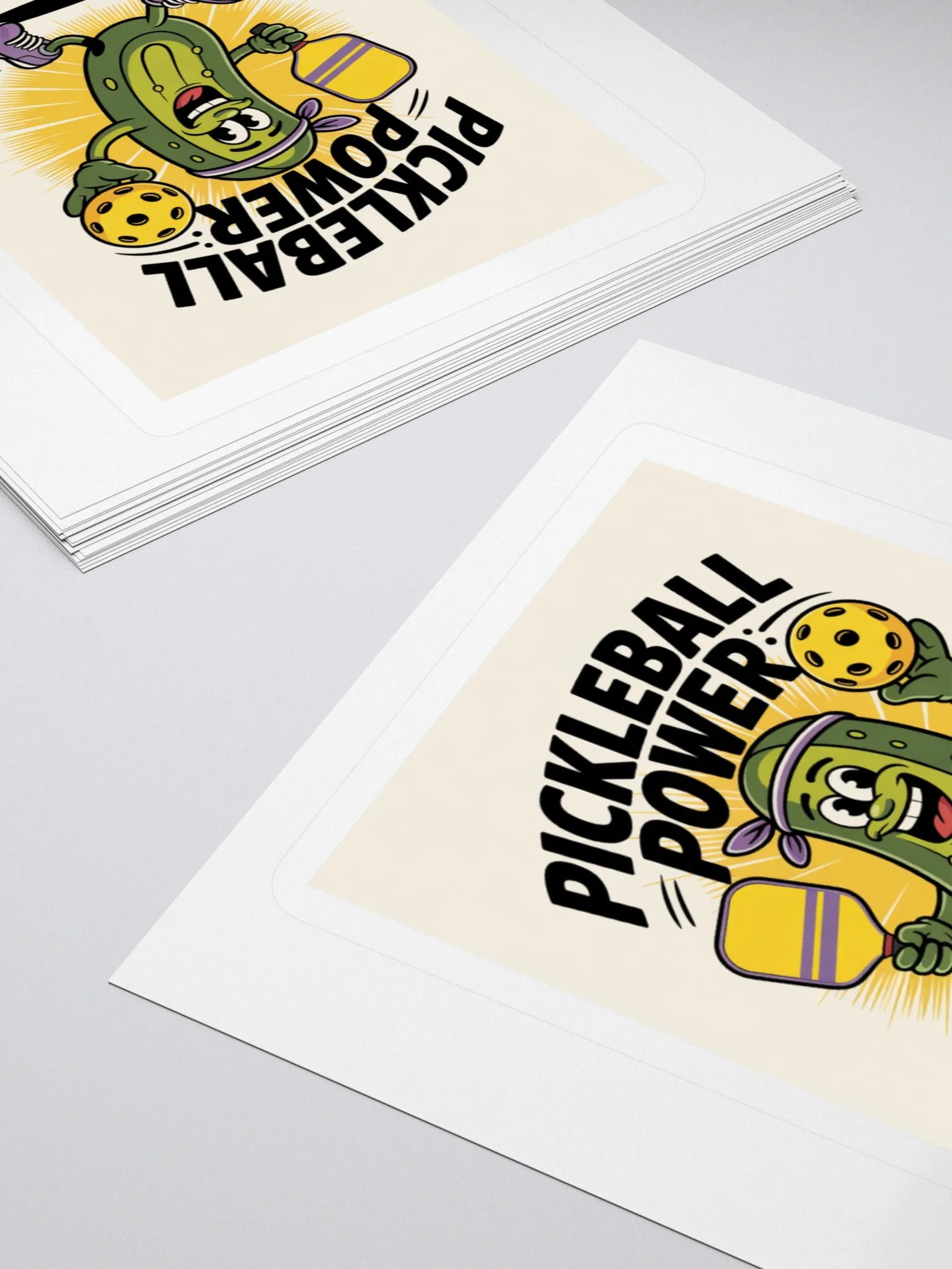 Pickleball Power Art Print – Energize Your Space 3" x 3", 4" x 4", 5.5" x 5.5", 15" x 3.75" product image (16)