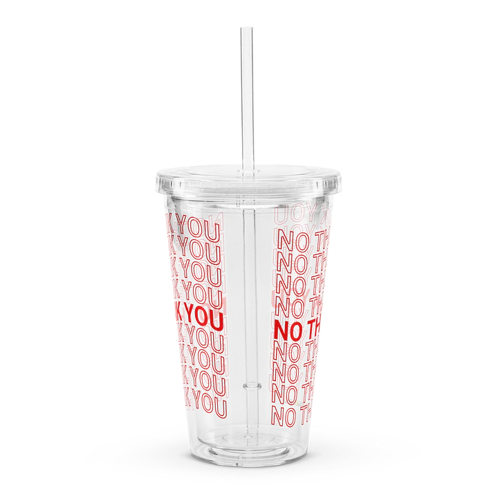 No Thank You Plastic Tumbler product image (1)