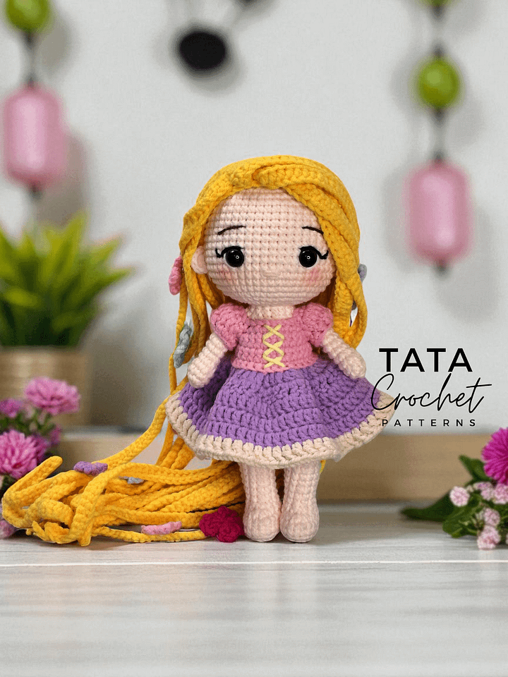 PDF -♡- Doll Dress Up & Transformation -♡- Rapunzel Disney Princess Amigurumi Crochet Pattern product image (2)