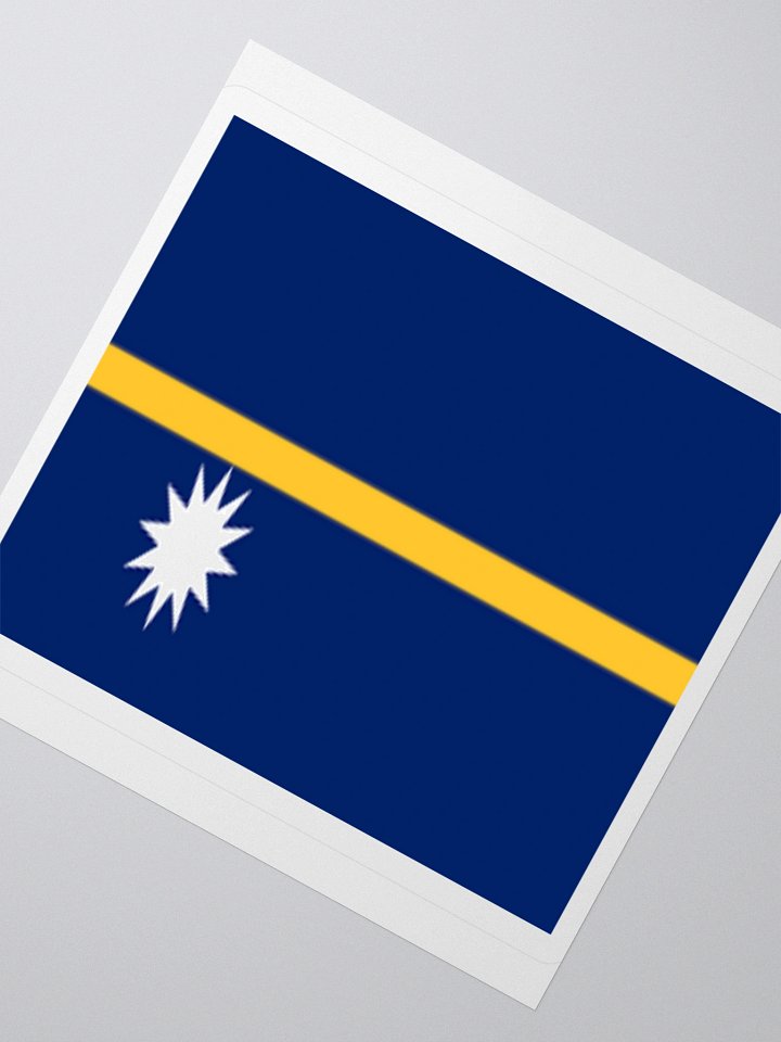 Exclusive Nauru Flag Kiss-Cut Sticker by TDS Music - Unique Design (3" x 3", 4" x 4", 5.5" x 5.5") product image (2)
