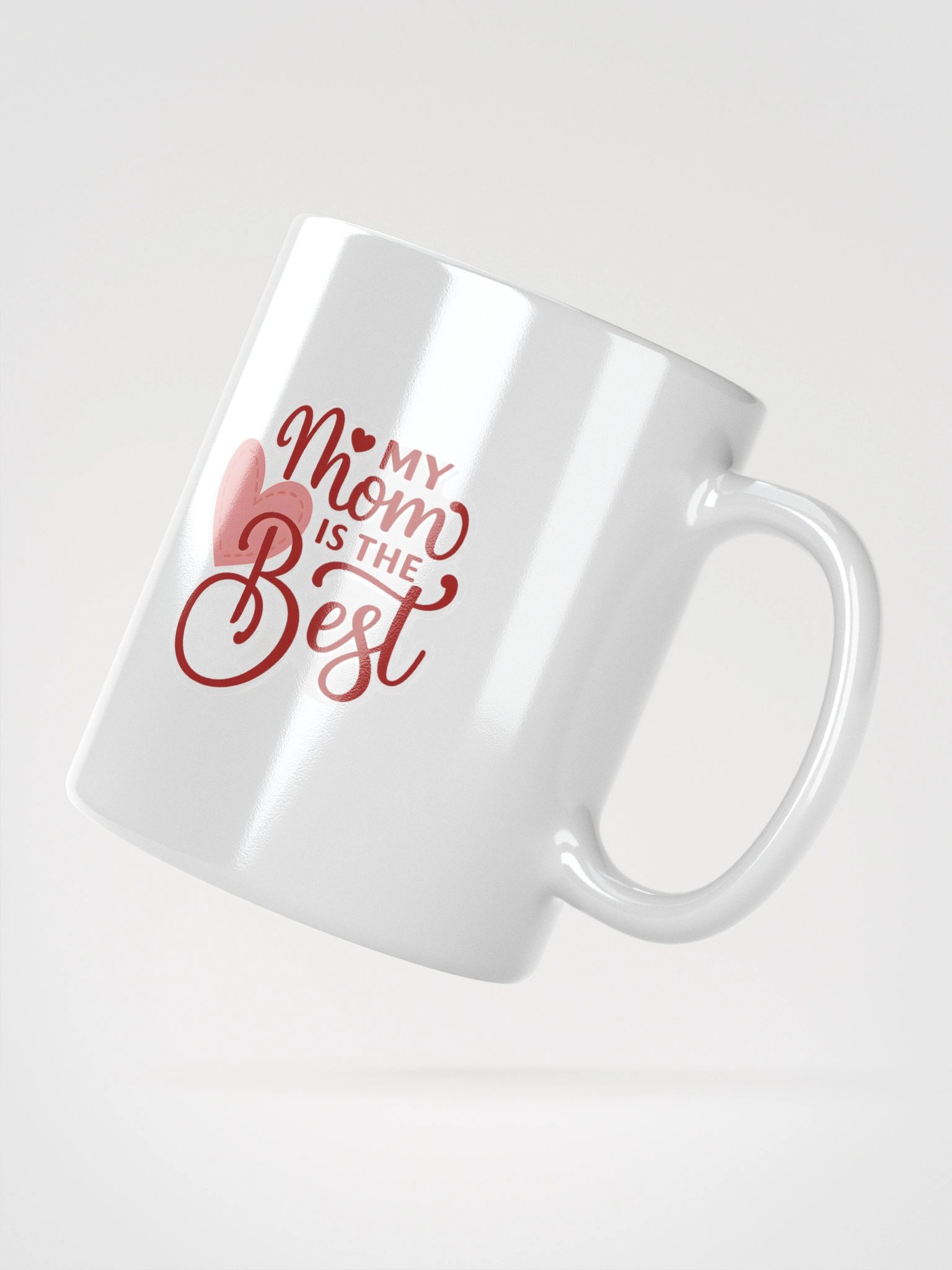 My Mom is the Best Mug | Heart & Script Font Coffee Cup | Cute Hand-Lettered Mother’s Day Gift product image (9)