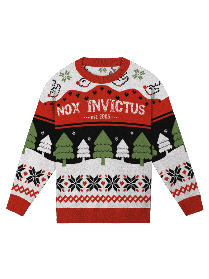 Festive Knitted Crewneck Sweater: NOX INVICTUS product image (5)