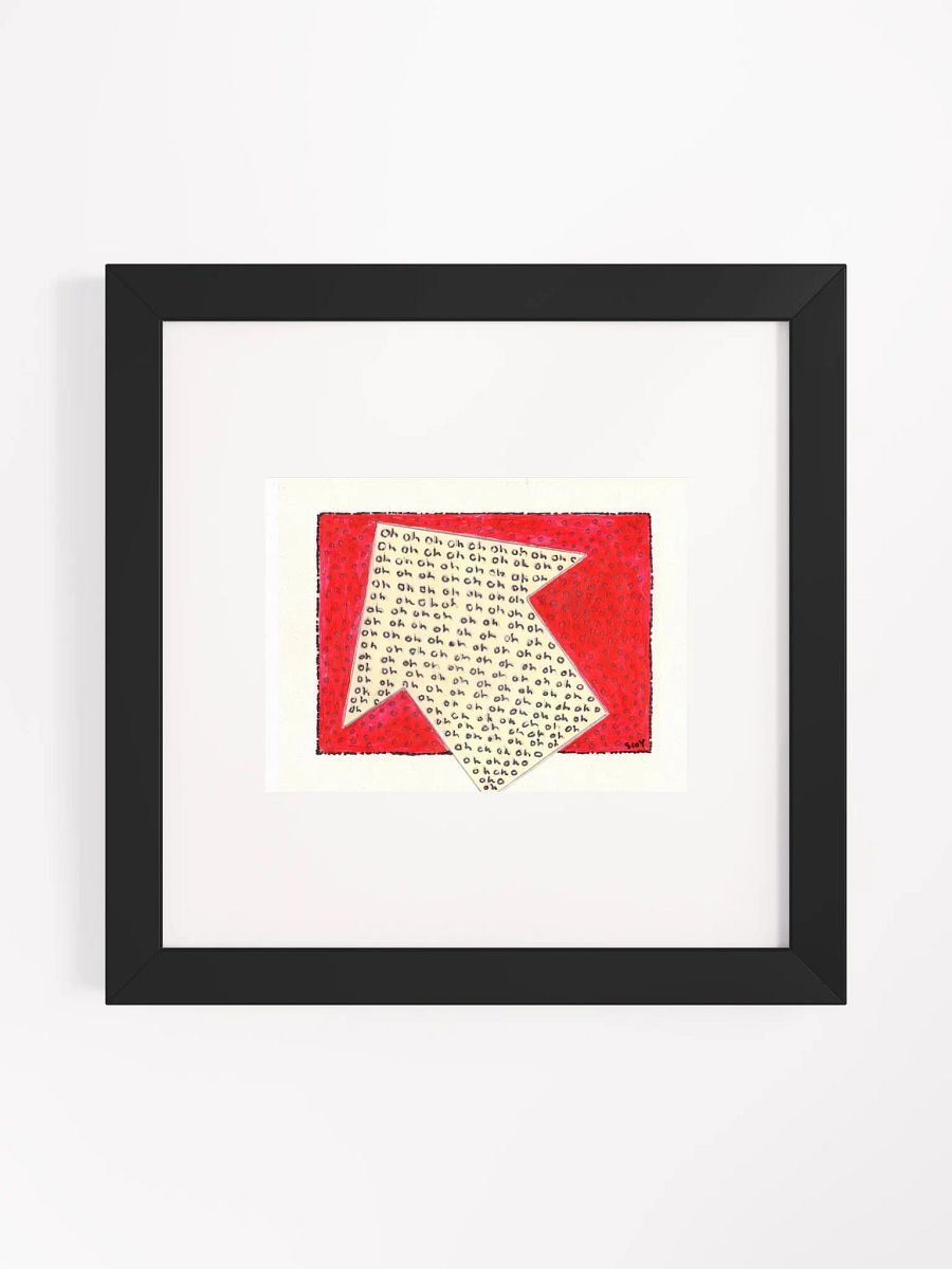 oh oh Panel Card Print Framed product image (1)