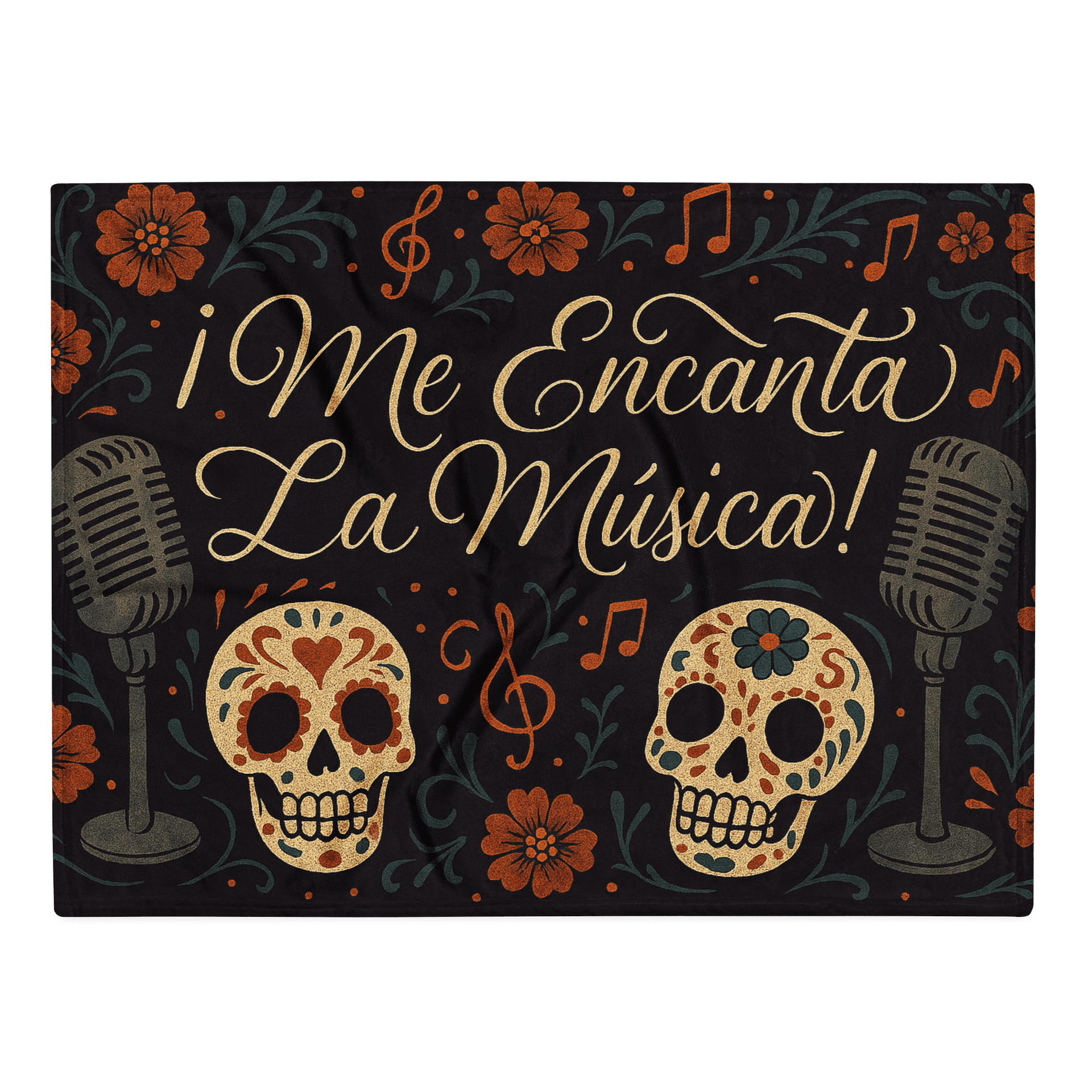 ¡Me Encanta La Musica! Dia De Muertos Blanket product image (1)