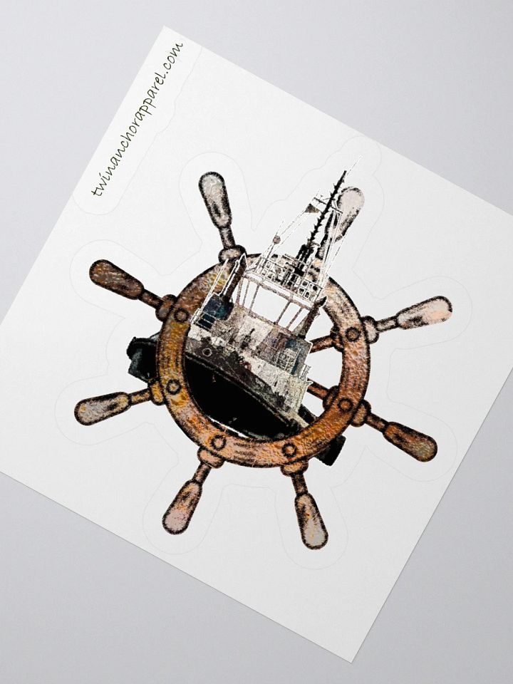 Ship Wheel & Tug Chief Kiss Cut Stickers product image (2)