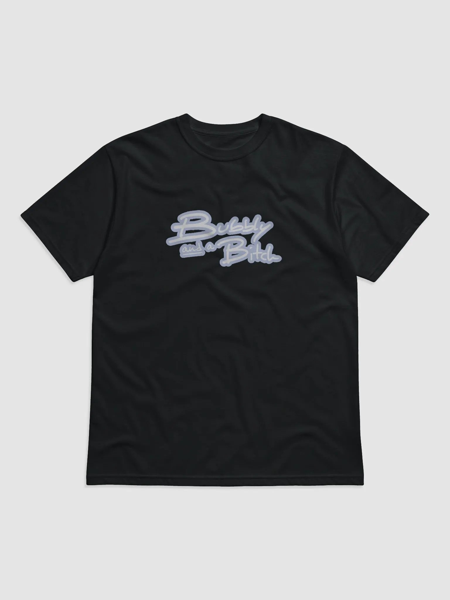 Bubbly and a B*tch (lined design, #BDCAEF) unisex eco tee product image (1)