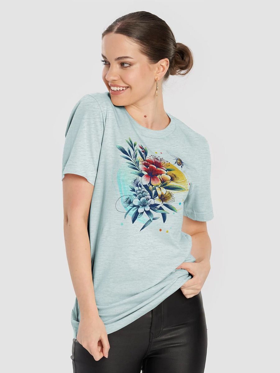 Manuka Flower Bee T-Shirt, Nature-Inspired Wildflower Tee, Botanical Honeybee Shirt, Floral Eco Tee, Bee Lover Gift for Her product image (8)