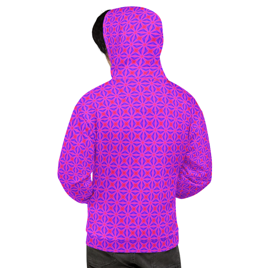 Abstract Vivid Pink and Purple Repeating Pattern Unisex All Over Print Hoodie! product image (4)