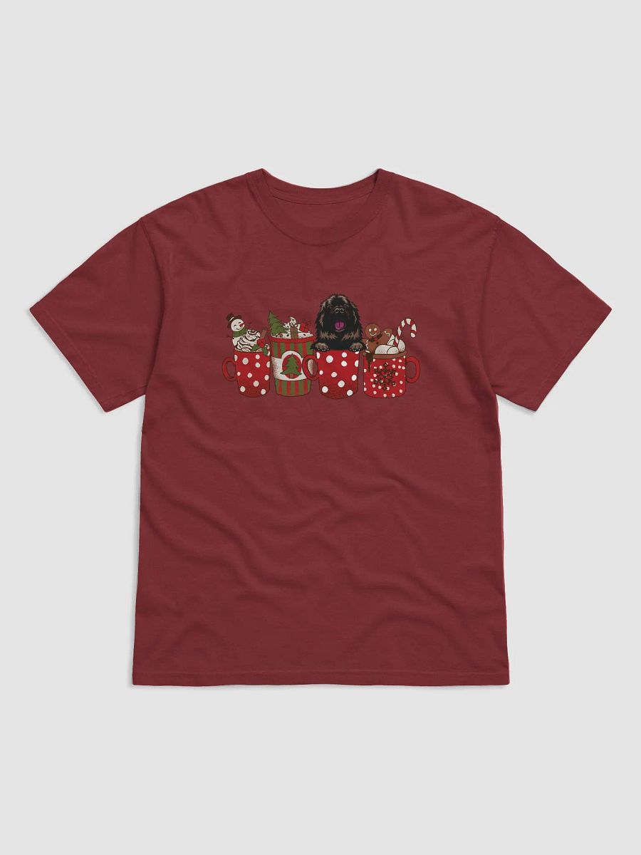 Cute Newfoundland Dog in a Christmas Cup T-Shirt | Funny Christmas Pup in a Cup product image (4)
