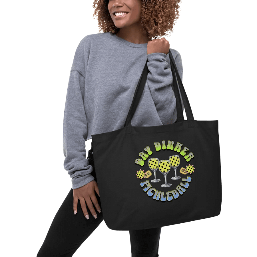 Day Dinker Pickleball Wine Circle Organic Tote product image (3)