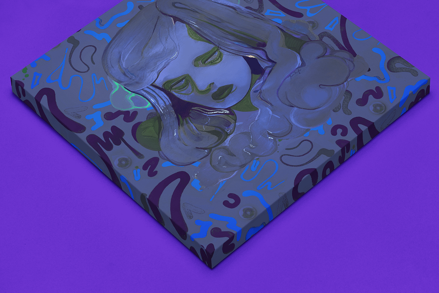 The Sea in Her Eyes Square Canvas Print product image (2)