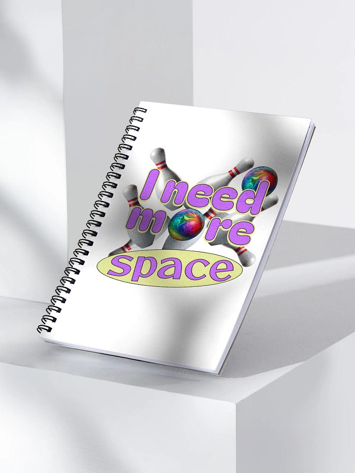 I Need More Space Bowling Cosmic Spiral Notebook product image (2)