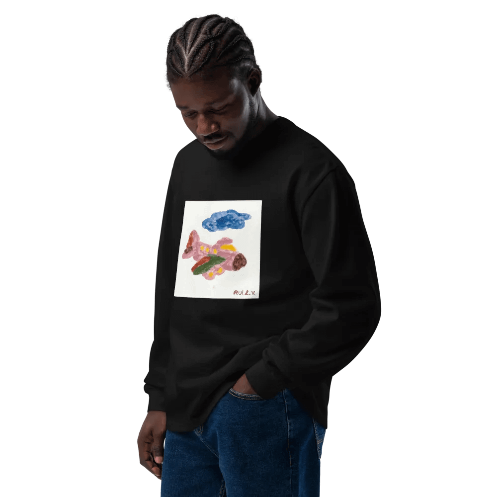 Kid Airplane (AS Colour Unisex Premium Heavyweight Long Sleeve Shirt) product image (5)