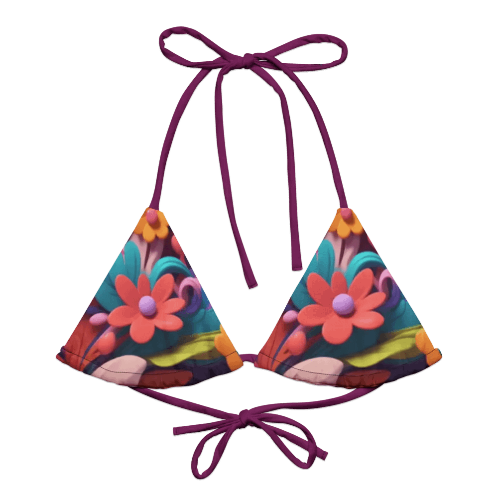 Whimsical Flora Recycled Bikini Top product image (11)