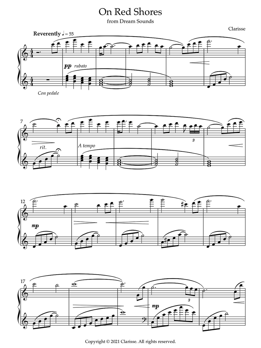 On Red Shores - Sheet Music product image (1)
