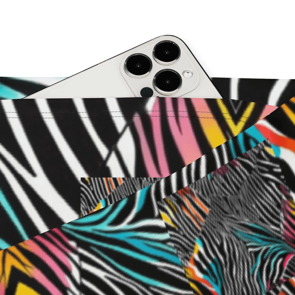 Zebra Stripes and Colorful Triangles Flare Leggings product image (7)