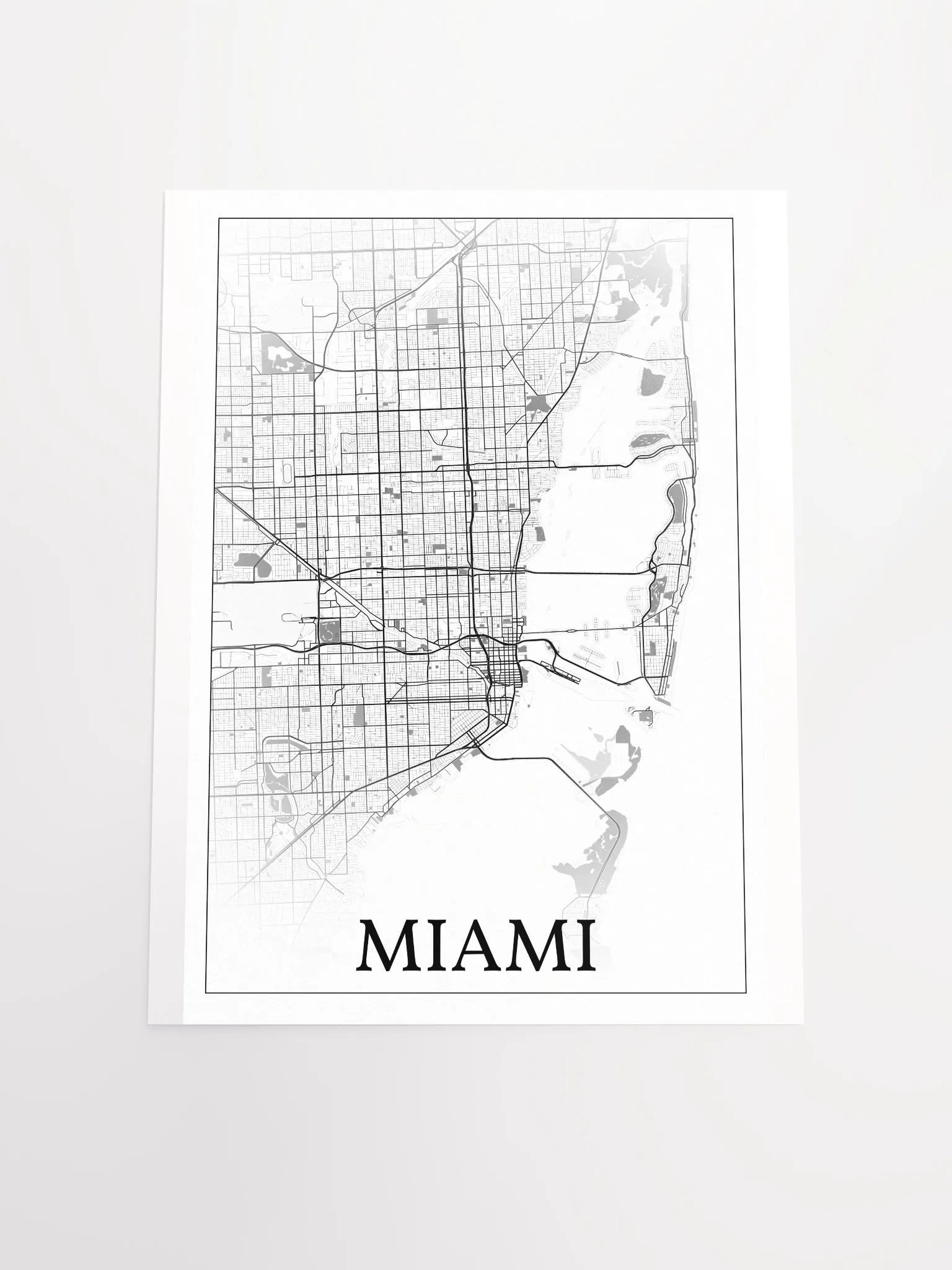 Miami, Florida, USA, city map print product image (17)