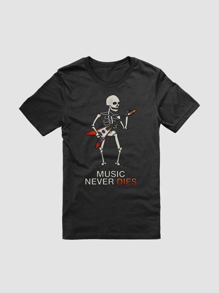 Music Never Dies with Skeleton Guitarist T-Shirt product image (1)