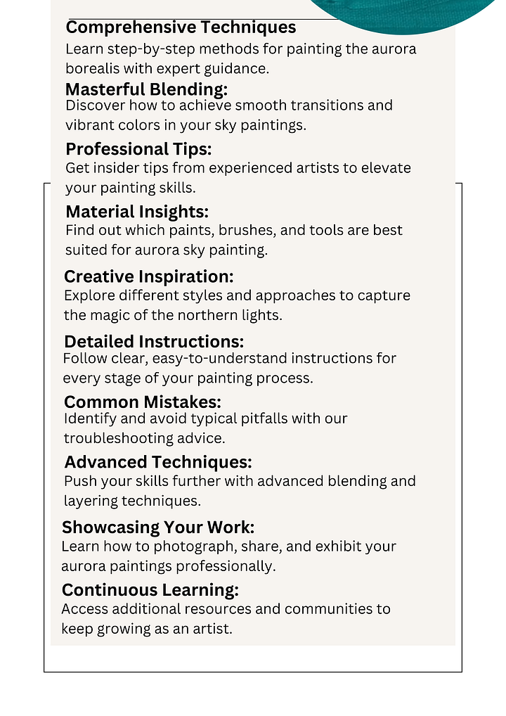 Mastering Aurora sky painting: A pro's guide - Ebook product image (2)