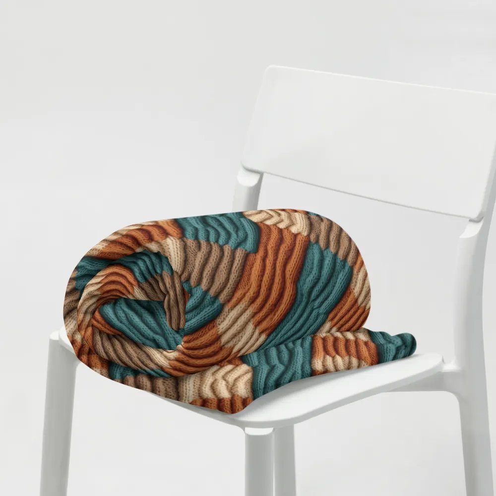 Boho Fall Colors Crochet Knit Pattern Throw Blanket product image (12)
