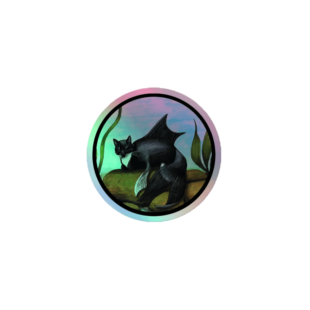 Mermeow Tuxedo Holo Sticker product image (1)