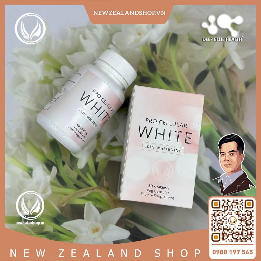 Viên uống trắng da toàn thân Deep Blue Health Pro Cellular Skin Whitening 60 viên product image (3)