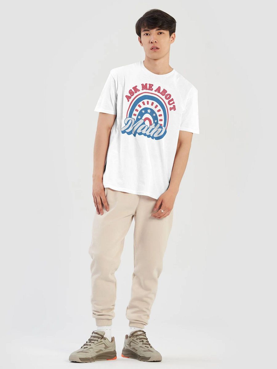 Ask Me About Math Patriotic American Rainbow Mathematics Teacher T-Shirt product image (32)