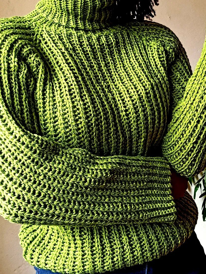 Turtleneck Crochet Sweater Pattern product image (3)